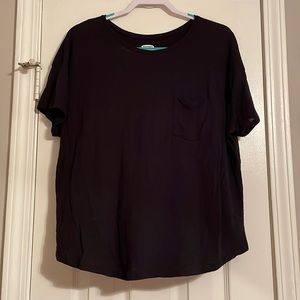 Old Navy Black “The Easy Tee” Short Sleeve w/ Breast Pocket Size XL